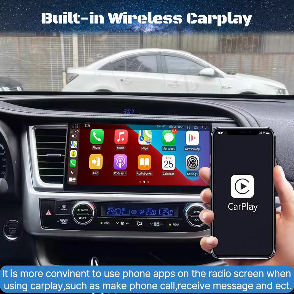 Multimedia Android 14 Screen For Toyota Highlander 2015-2020 Car Radio dsp Video Player GP