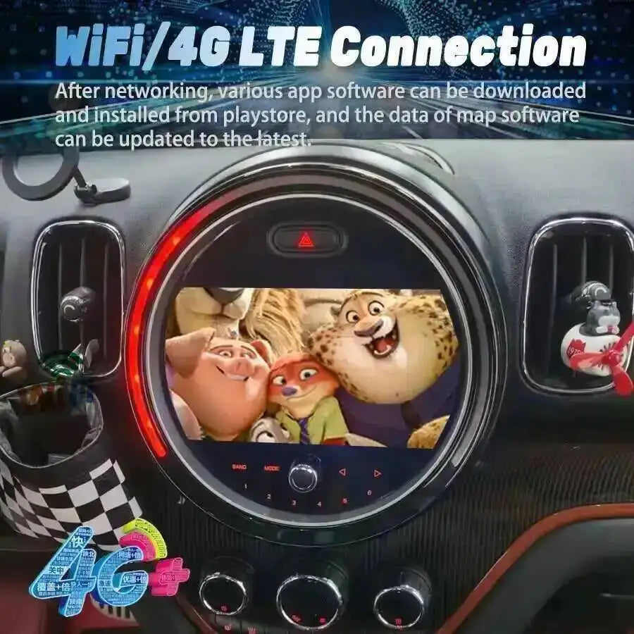 GPS Video MultimediaDual System 9inch Navi DSP Carplay Car Radio For Mini Cooper Countryma