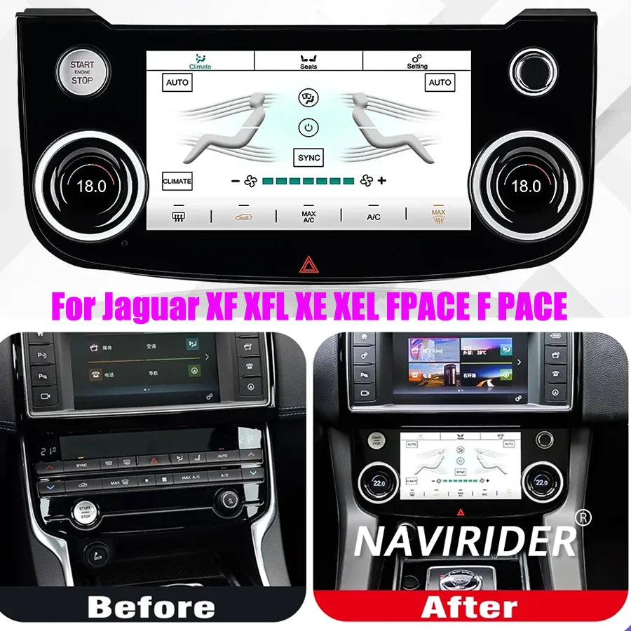7" Climate Control LCD IPS Screen For Jaguar XF XFL XE XEL FPACE F PACE 2015 - 2020 Digita | AUTOKITSHOP