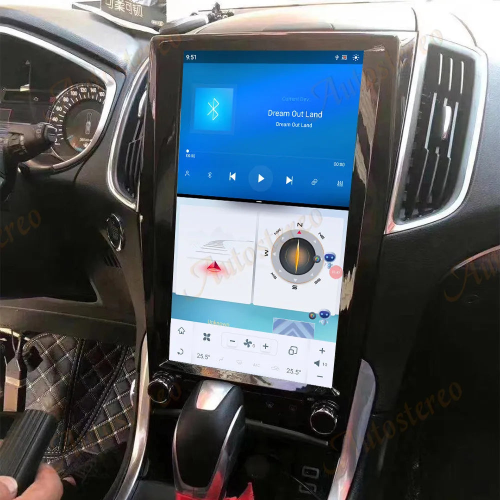 For Ford Galaxy 2015-2020 Tesla Screen Android 13 Vertical Screen Head Unit Multimedia Pla