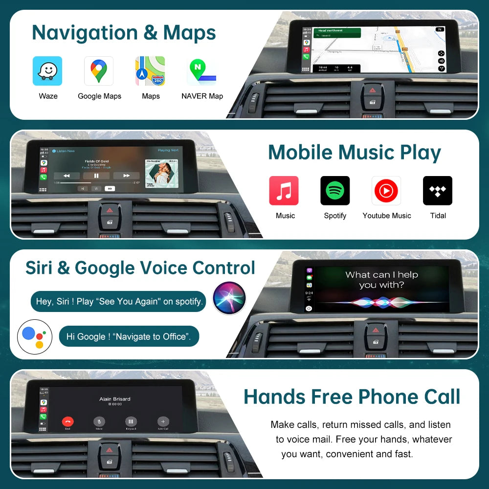 RoadTop Wireless CarPlay for BMW NBT EVO 1 2 3 4 5 6 7 Series X1 X3 X4 X5 X6 MINI F56 F15