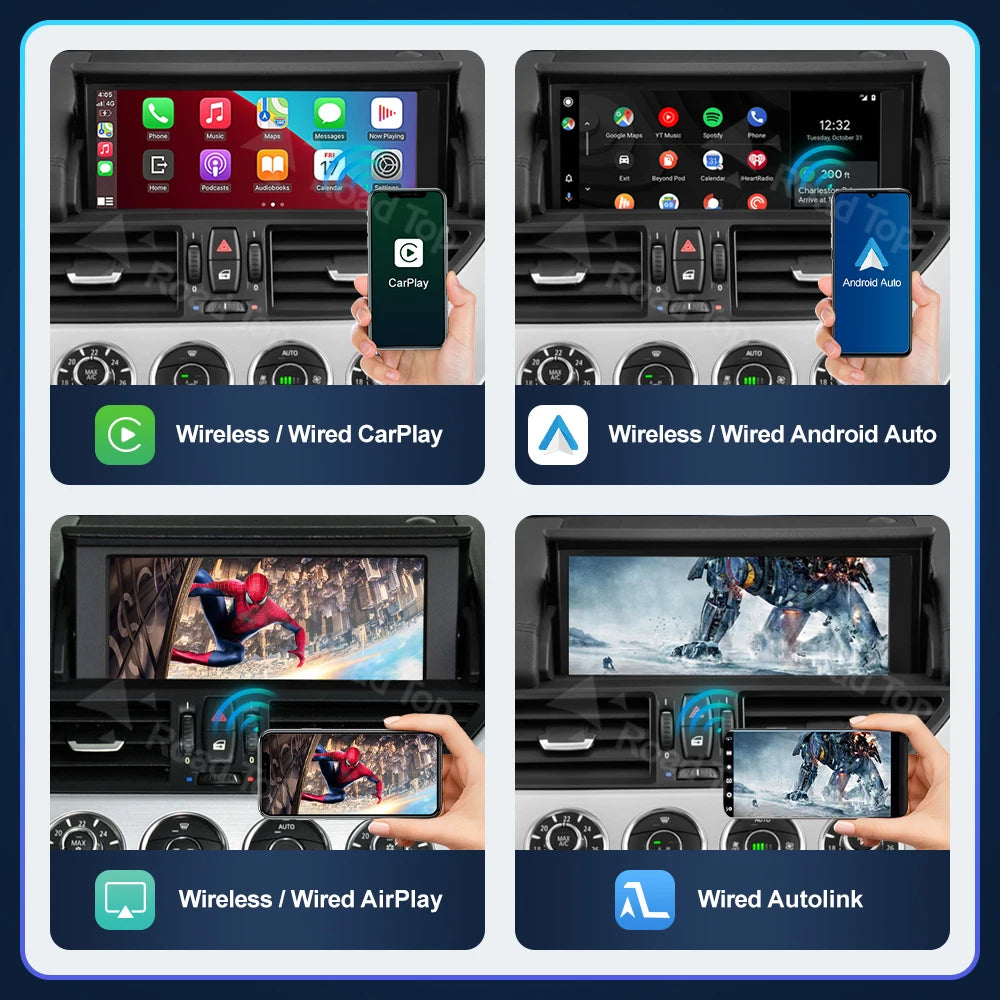 Road Top Wireless CarPlay Android Auto for BMW Z4 E89 CIC EVO System 2009-2018, with Airpl | AUTOKITSHOP