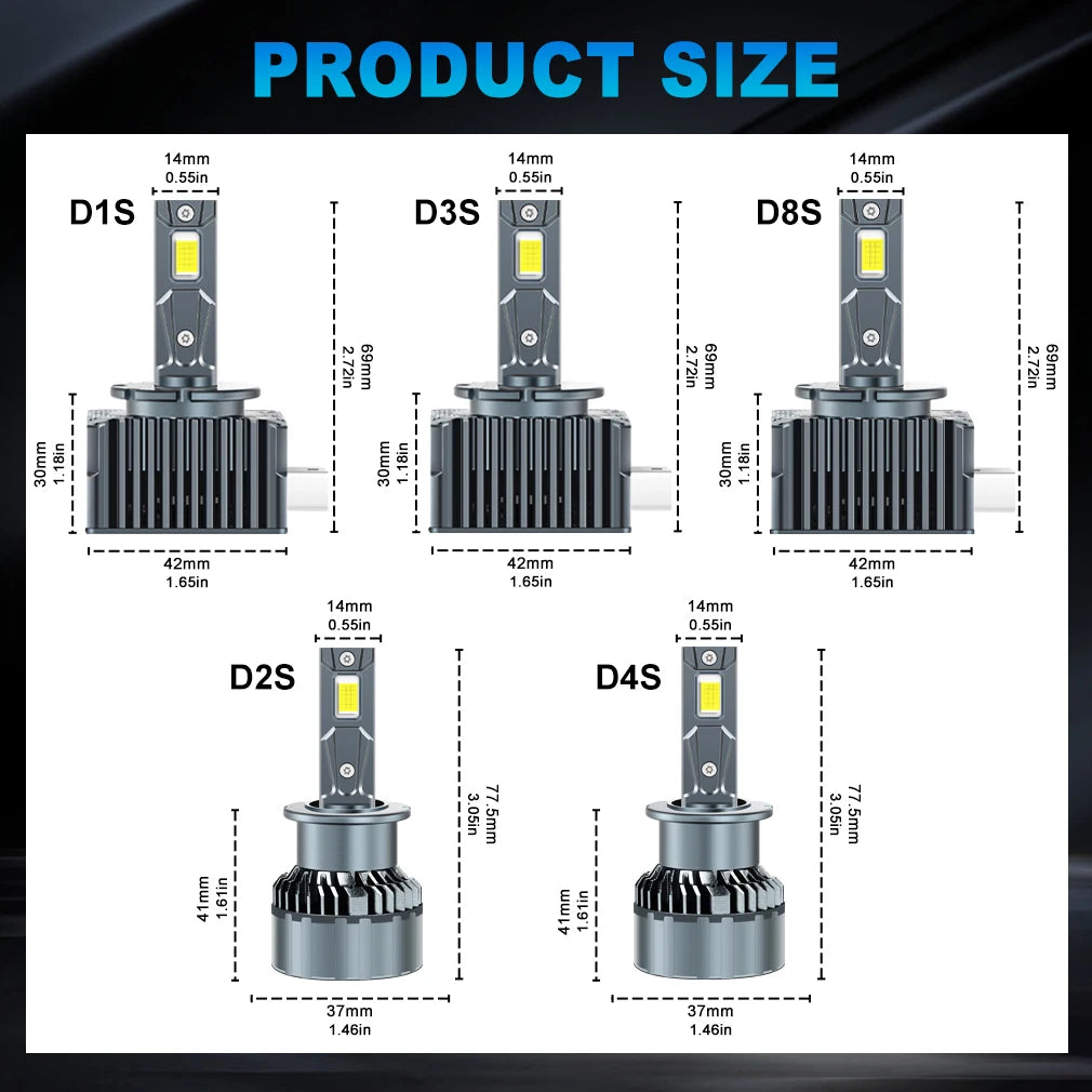 XSTORM 30000 LM 200W D1S LED Headlight D8S D2S D3S D4S LED Canbus Car Headlight D1R D2R D3