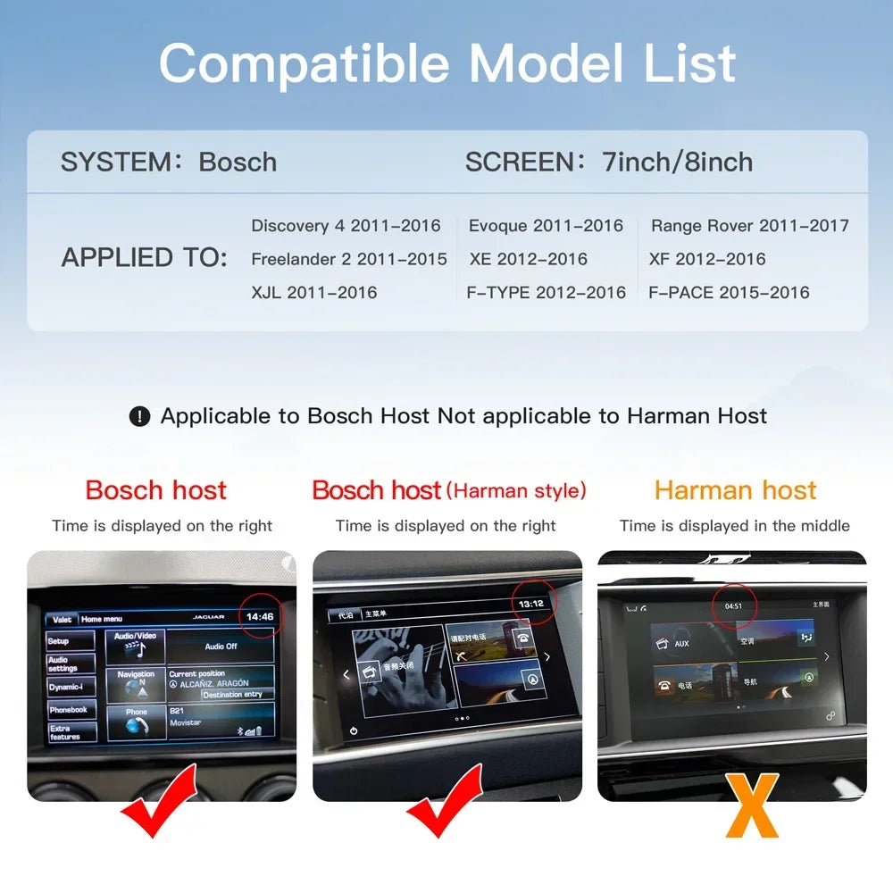 Wireless Carplay Android Auto Modular For Land Rover Jaguar Bosch Discovery4 Evoque Freela | AUTOKITSHOP