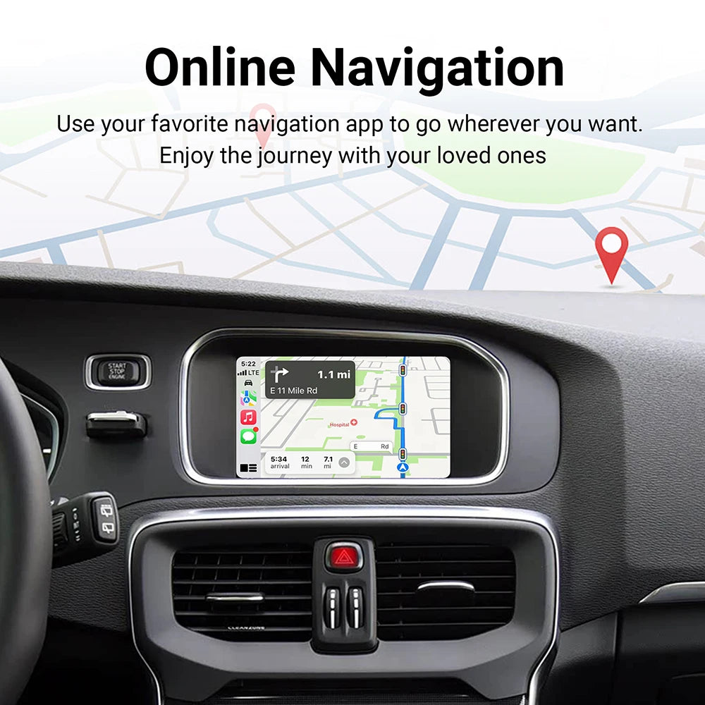 Wireless Carplay Airplay Decoder Box For Volvo V40 V60 S60 XC60 V70 XC70 S80 Screen Upgrad
