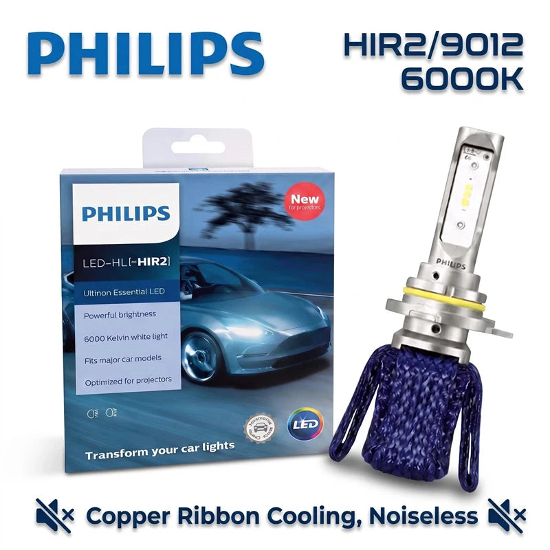 Philips Ultinon Essential LED Light HIR2 9012 6000K 12V LED Bright Auto Headlight HL Beam