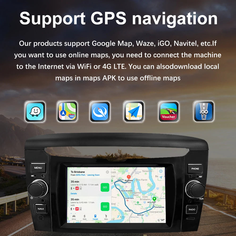 Android Car Radio For Lancia YPSILON 2012 2013 - 2015 Multimedia Player Wireless Carplay A