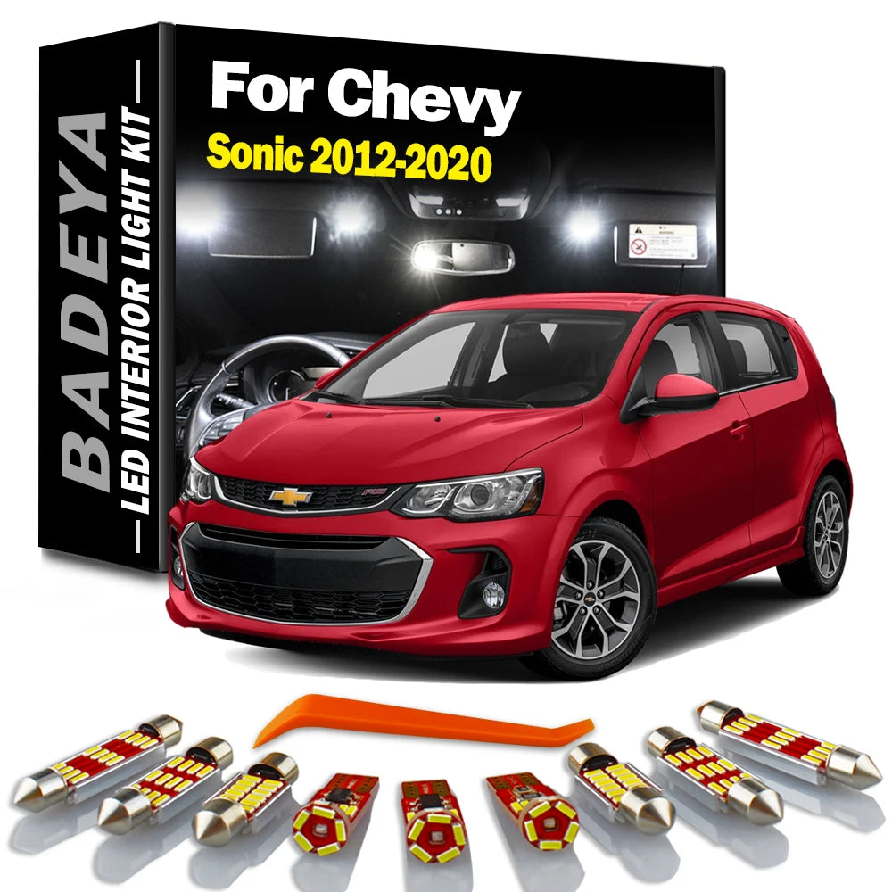 10-Piece LED Interior Light Kit for Chevrolet 2012-2016 - Canbus Error-Free Interior Bulbs