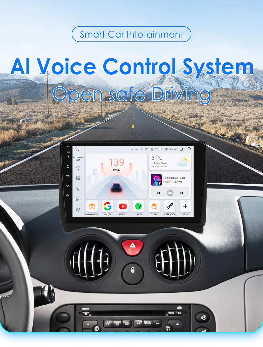 2din Android 14 Car radio GPS Stereo for Citroen C2/C3 2002 - 2006 multimedia player 4G 8C
