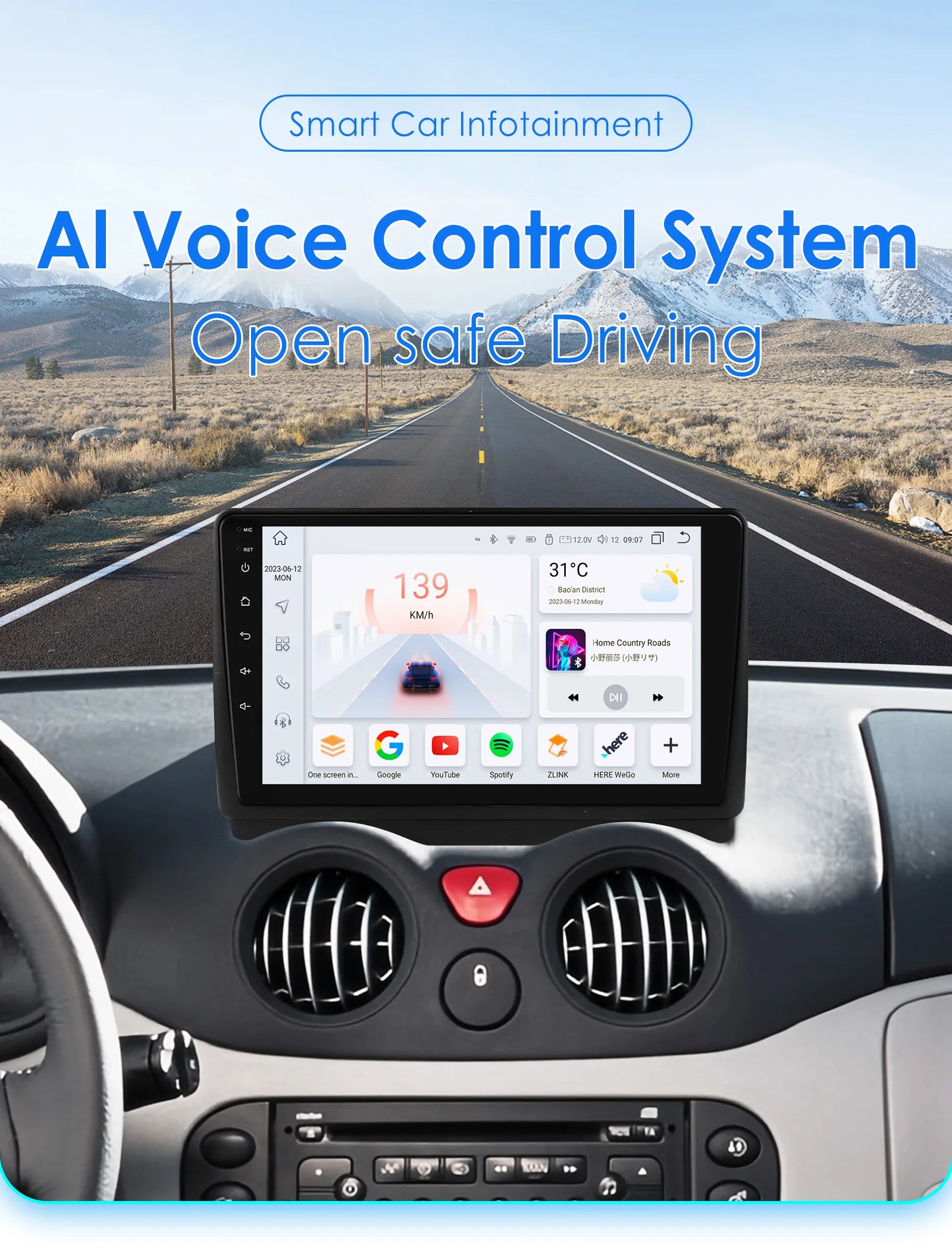 2din Android 14 Car radio GPS Stereo for Citroen C2/C3 2002 - 2006 multimedia player 4G 8C