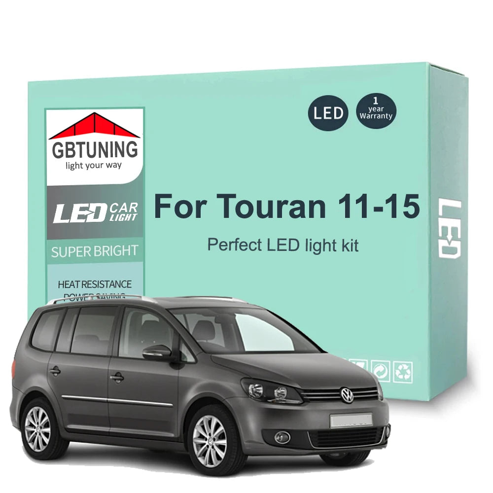 13-Piece LED Interior Light Kit for VW Volkswagen Touran 1T - Canbus Error-Free Bulbs | AUTOKITSHOP
