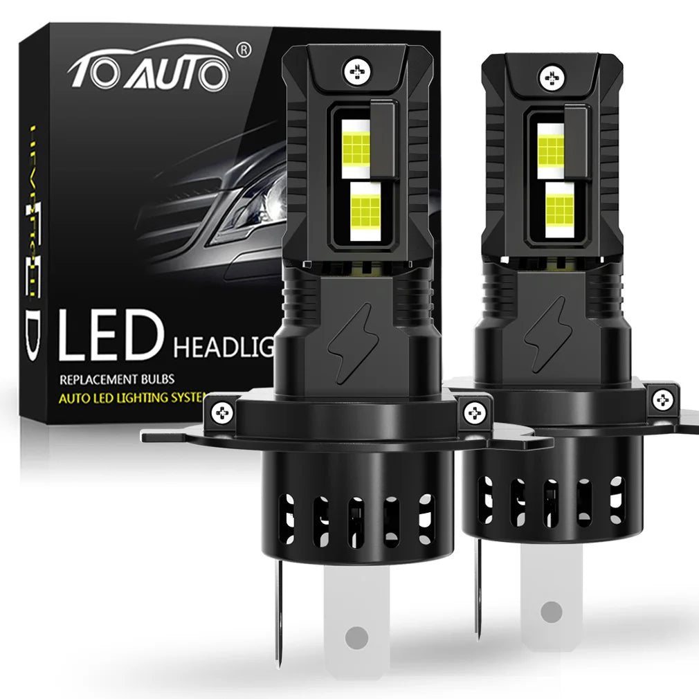 TOAUTO H4 LED Light 100W 20000LM 9005 9006 H11 H7 LED Headlight Canbus 36 CSP Car High Close Lamps Auto With Fan Turbo Lights