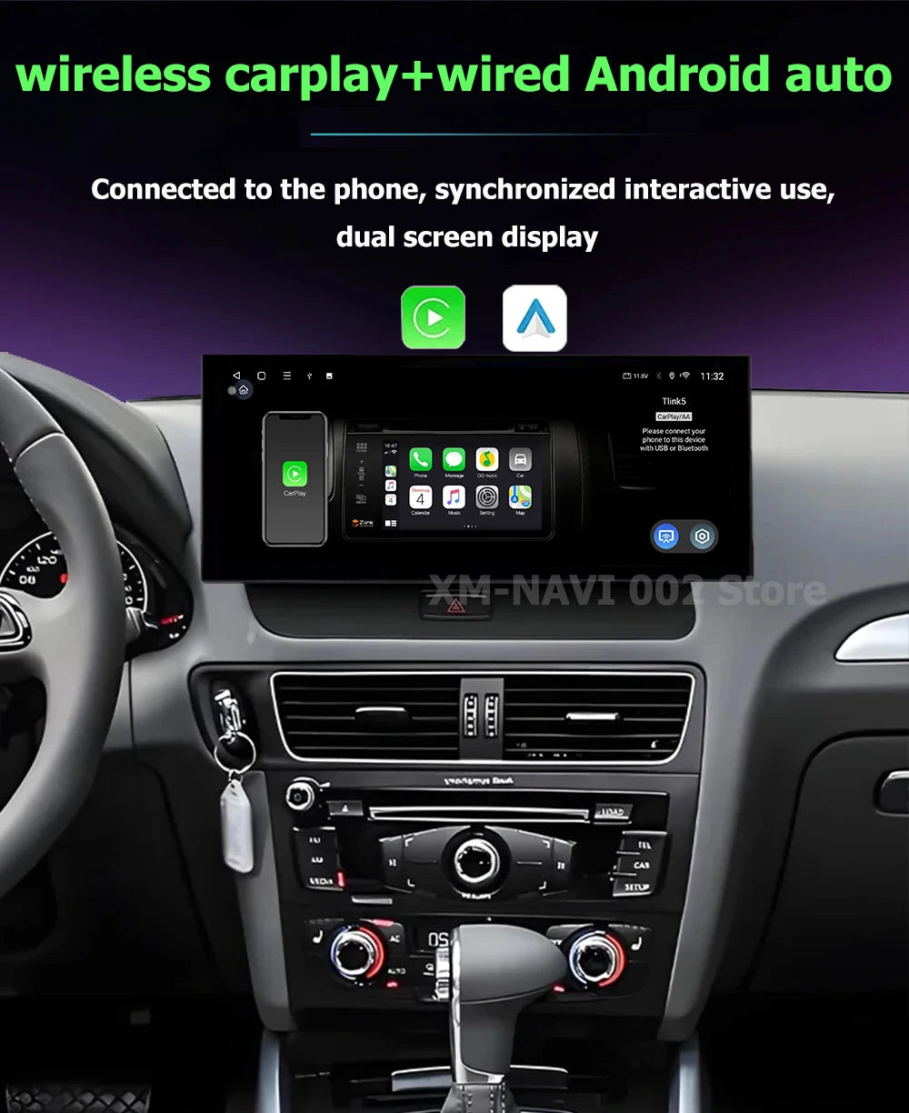 Android 16 Auto For Audi A4 B8 A5 2009 - 2016 Bluetooth WiFi Carplay GPS Navi 4G Car Video