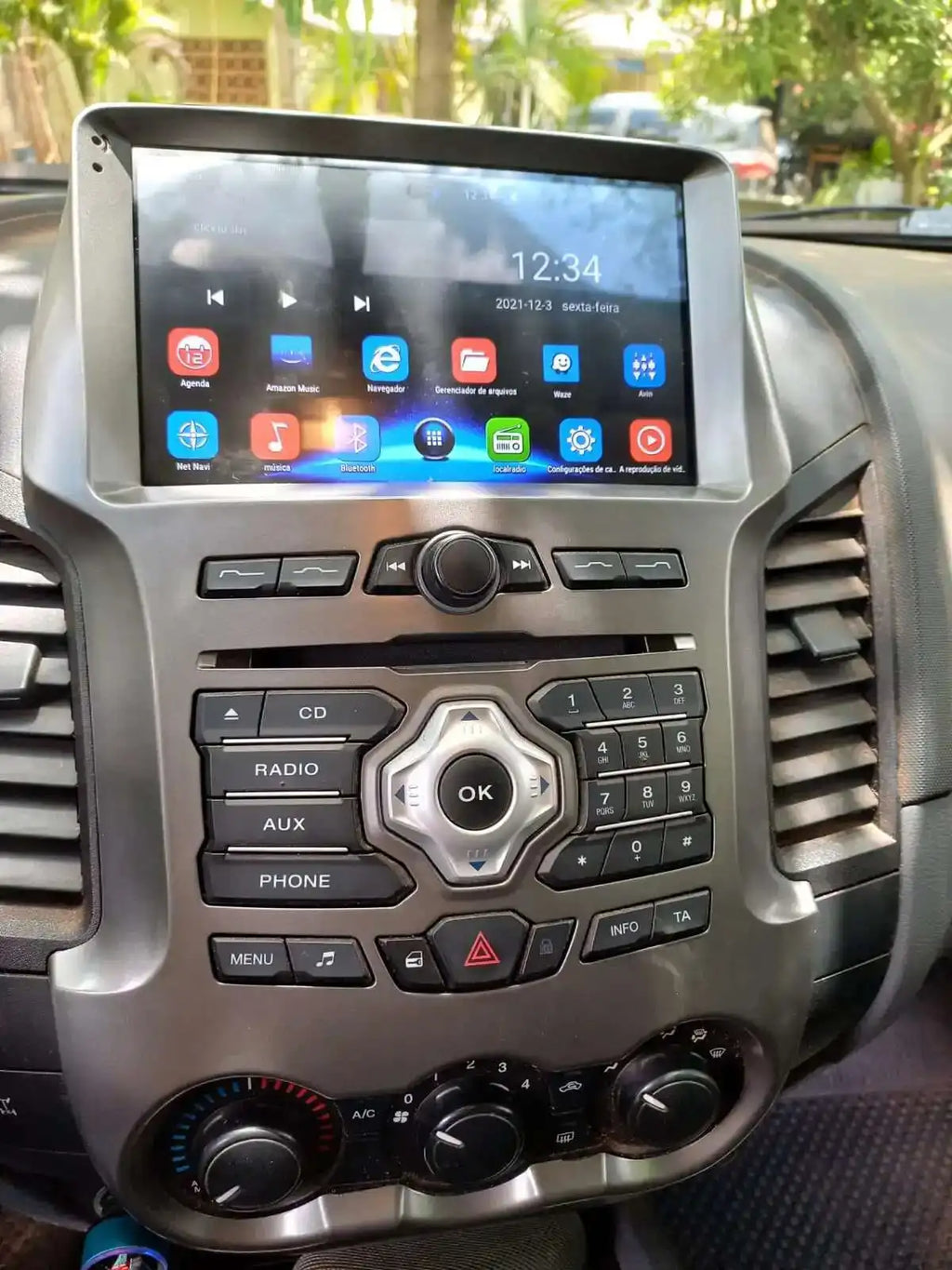 9INCH Car Multimedia Player Android 14 4G Lte Gps For Ford Ranger 2014 2015 F250 Navigatio