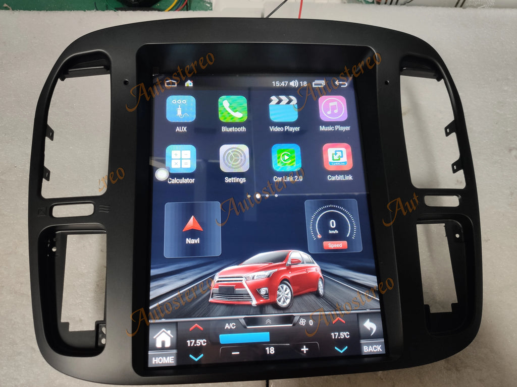 Android 14 Auto Stereo Carplay 12 Inch For Lexus LX470 1992-2002 Tesla Style Car GPS Navig