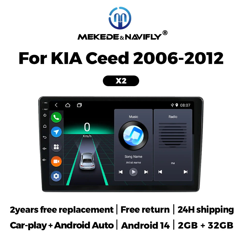 2DIN Car Radio Stereo for KIA CEED CEE'D 2006 2007 2008 2009 2010 2011 2012 Carplay Auto M | AUTOKITSHOP