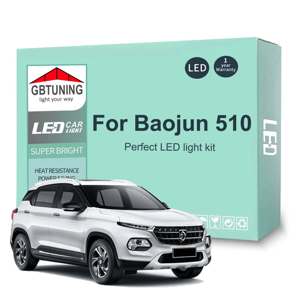 7-Piece LED Interior Light Kit for Baojun 510 - Canbus Error-Free Bulbs | AUTOKITSHOP