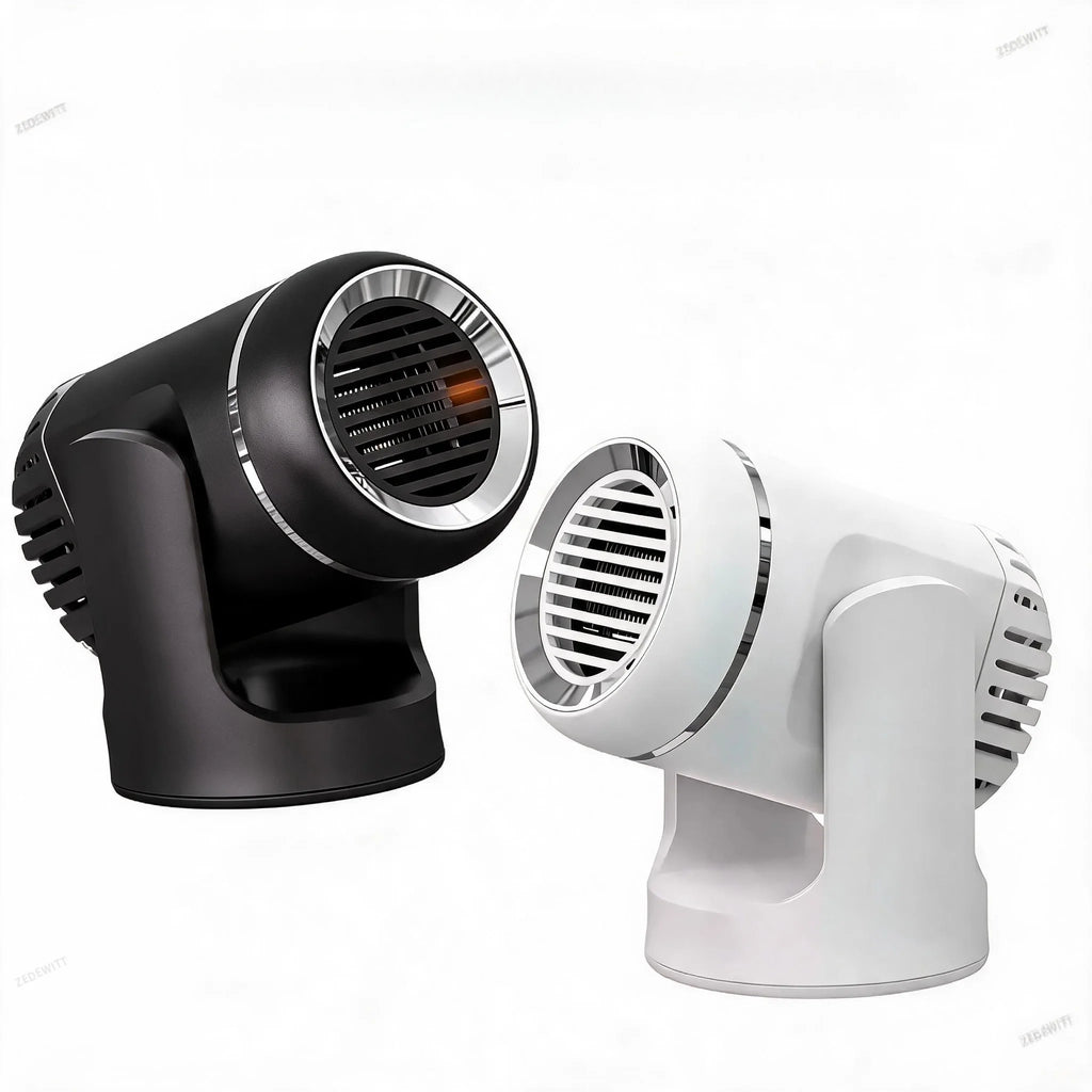 2 in 1 Portable Car Heater Cooling Fan 12V 150W Windshield Defroster Demister Anti-Fog Preheater - Automotive LED Light