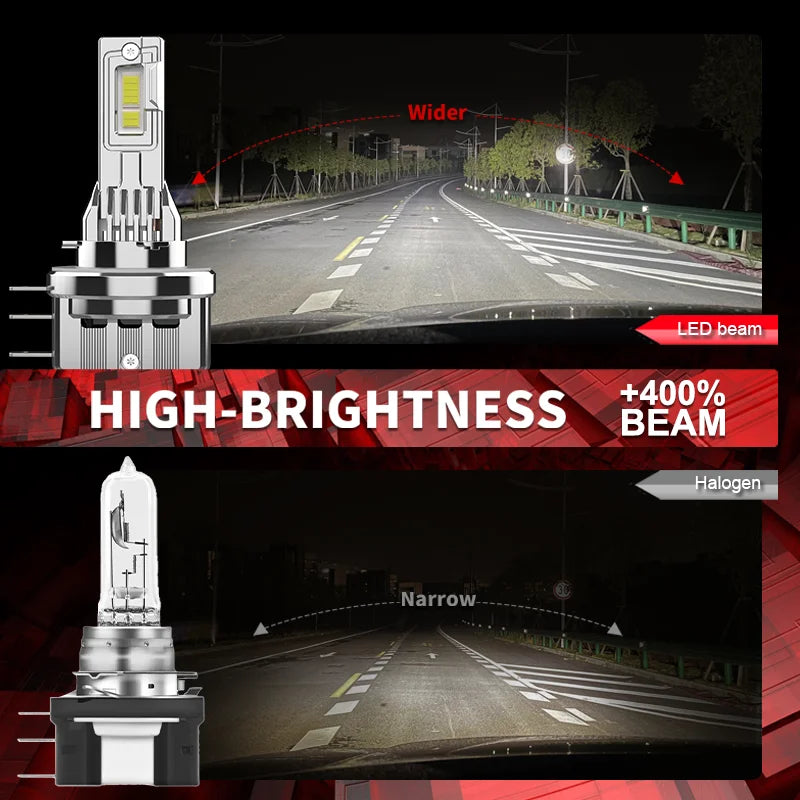 H15 LED Headlight Bulbs Canbus Lamp For VW Golf 6 MK3 H15 LED High Low Beam Driving Lights