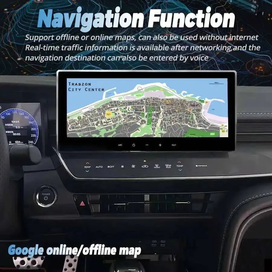 12.3inch Car Stereo Radio Android For Toyota Camry 2024 2025 Multimedia Player Navigation