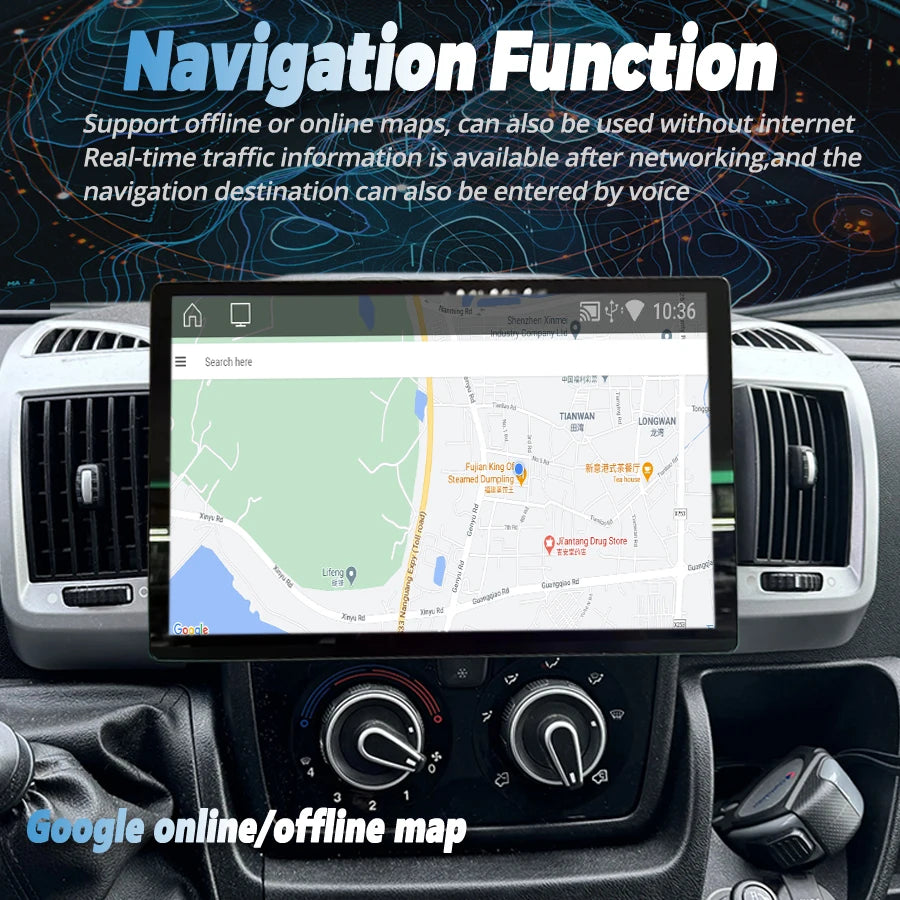 13.3Inch 2K Screen Android Car Multimedia Video Player For Fiat Ducato Peugeot Boxer Citro