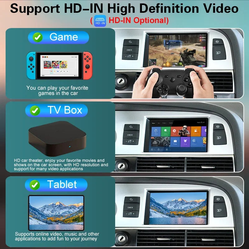 Modified Wireless CarPlay Android Auto Interface for Audi A6 A7 C6 Q7 2009-2015, with Mirr