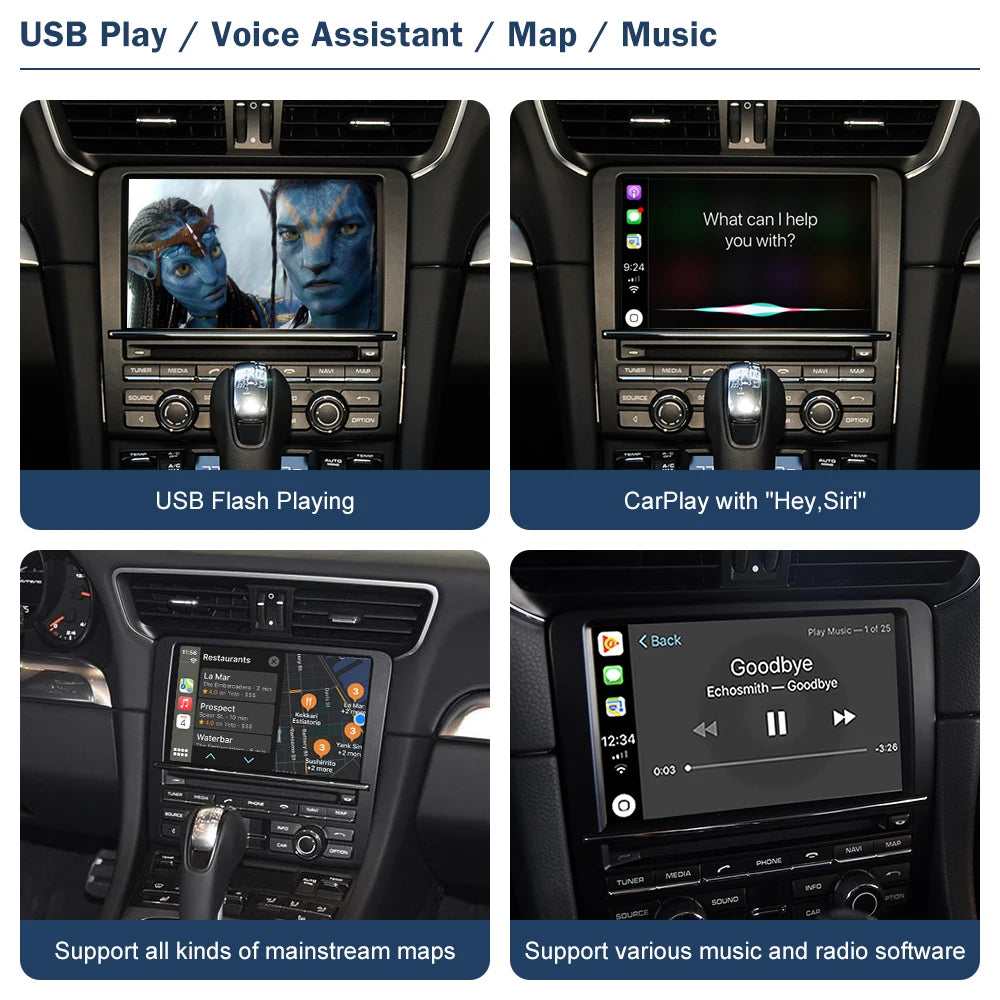 Road Top Wireless CarPlay for Porsche 911/918 PCM 3.1 System 2012-2015 with Android Auto M | AUTOKITSHOP