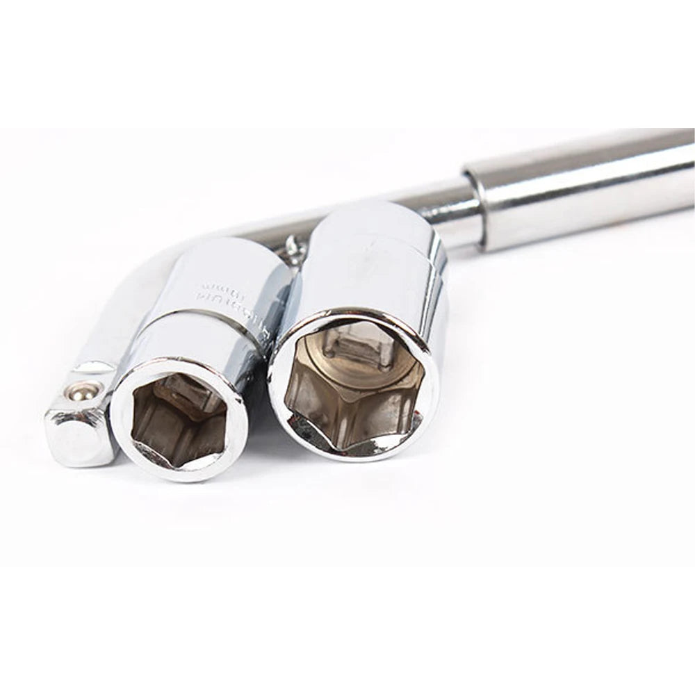 Universal Telescoping Lug Wrench 17/19/21/23mm Extendable Wheel Nut Spanner Car Tire Removal Rep - Automotive LED Light