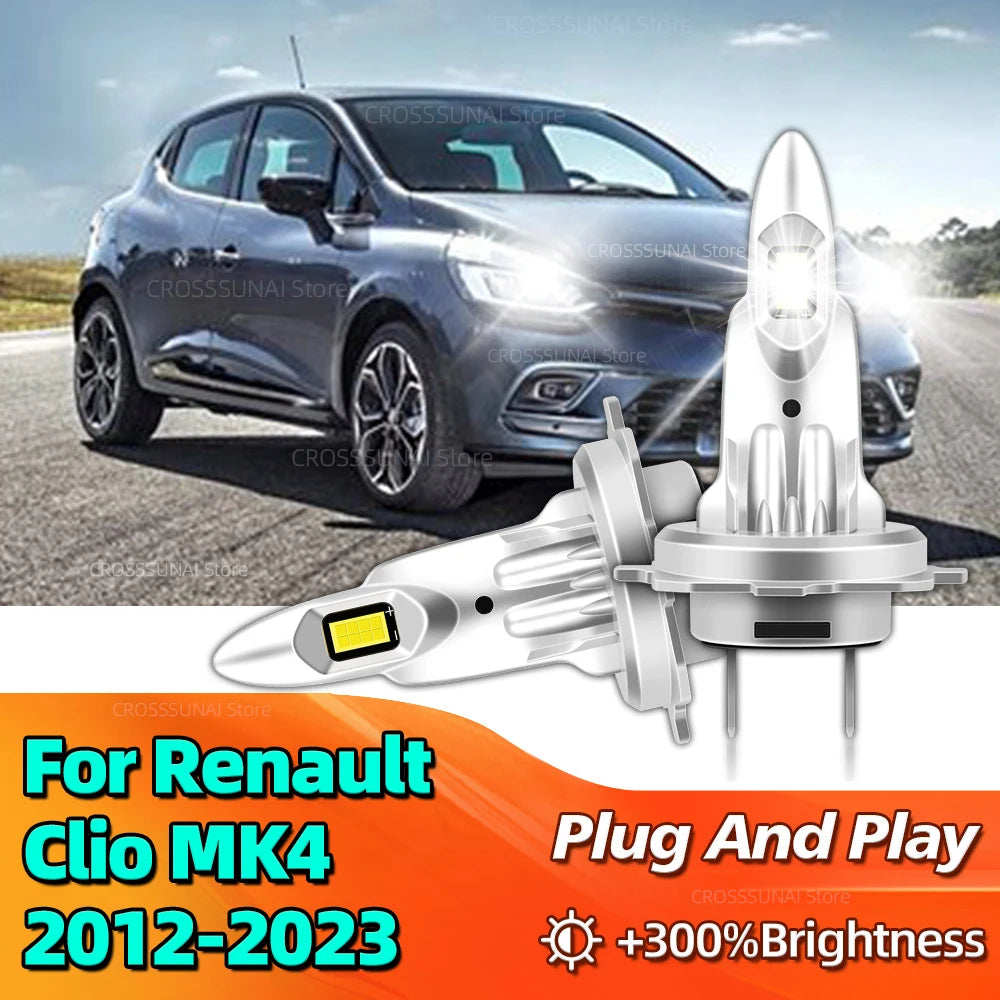 LED Headlight Bulbs Canbus 3570 CSP Car Light 6000K For Renault Clio MK4 2012 2013 2014 20