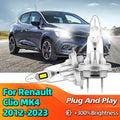 LED Headlight Bulbs Canbus 3570 CSP Car Light 6000K For Renault Clio MK4 2012 2013 2014 20