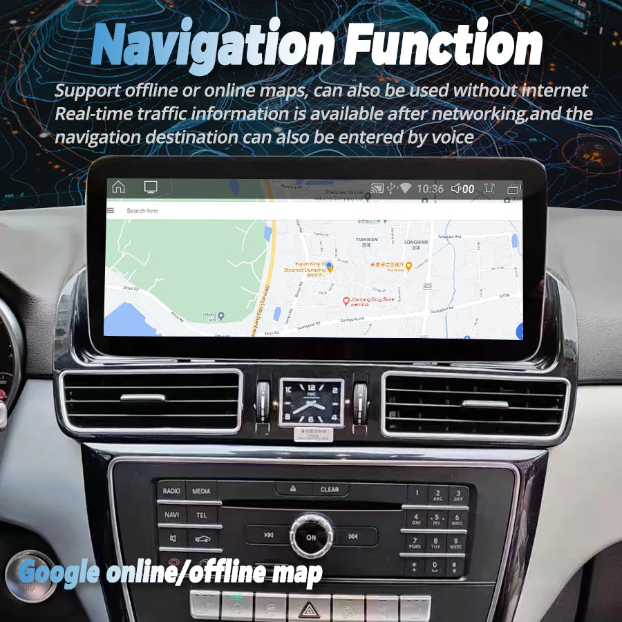 Android Wireless Auto Radio CarPlay For Mercedes Benz ML GL GLE GLS W166 W167 C292 Car Mul