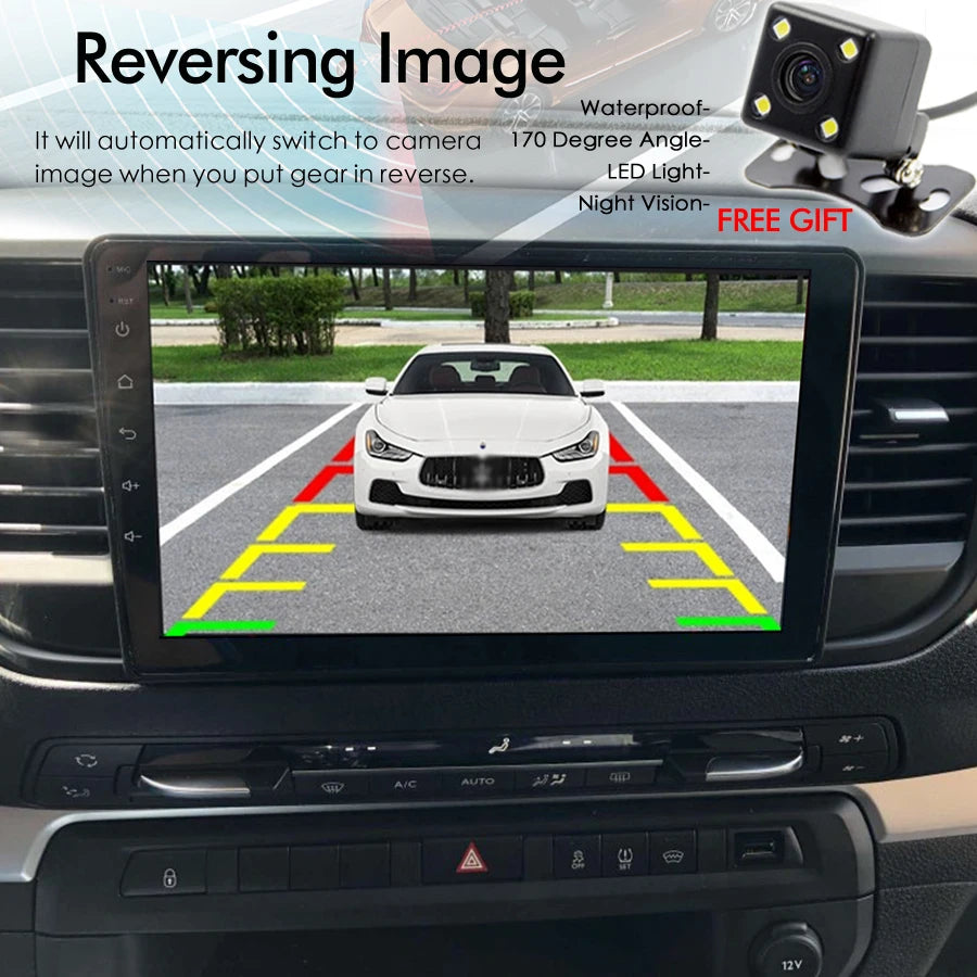360 Camera Carplay Android 14 Car Multimedia PlayerJumpy 3 Expert For Toyota Proace 2016-2