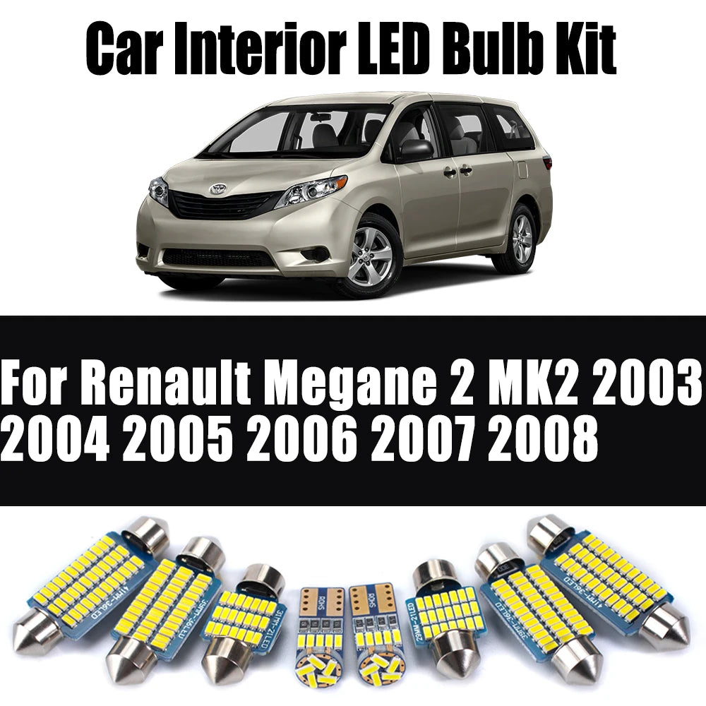 18-Piece LED Interior Light Kit for Toyota Sienna 2012 - 2017 - Canbus Dome Map Door Trunk Bulbs | AUTOKITSHOP