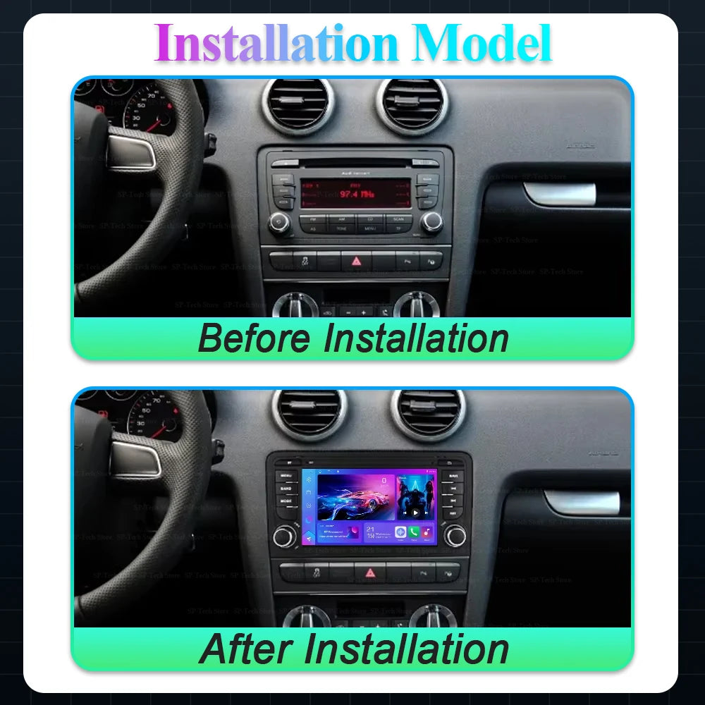For Audi A3 8p 2003-2011 S3 Rs3 Multimedia Gps Autoradio Player Wireless Carplay Android A | AUTOKITSHOP