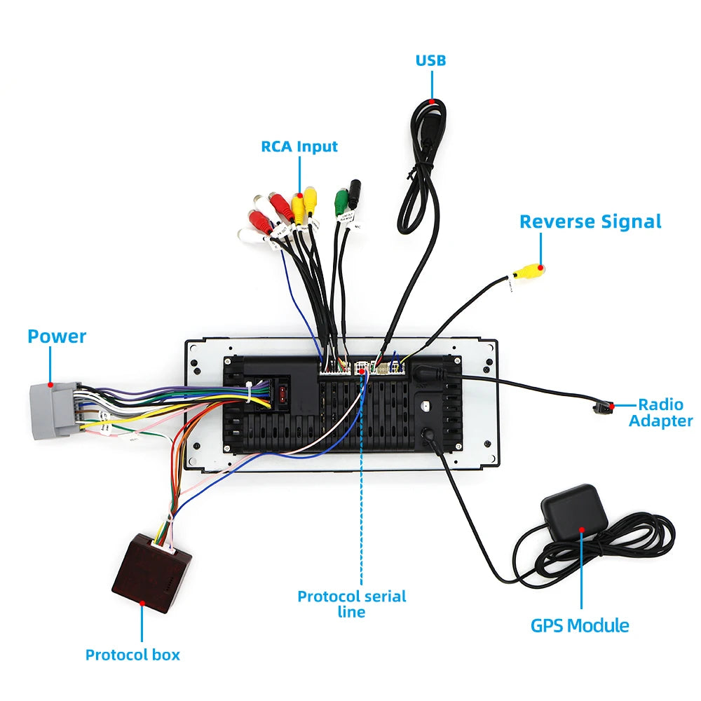 7" Car Radio GPS for Jeep Commander Compass Grand Cherokee 2005-2011 - Wireless CarPlay Android Auto Bluetooth Steering