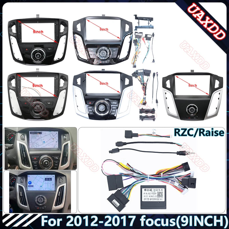 For FORD 2012-2017 Focus Real Key 9INCH Car Radio Android Stereo Audio Screen Multimedia V