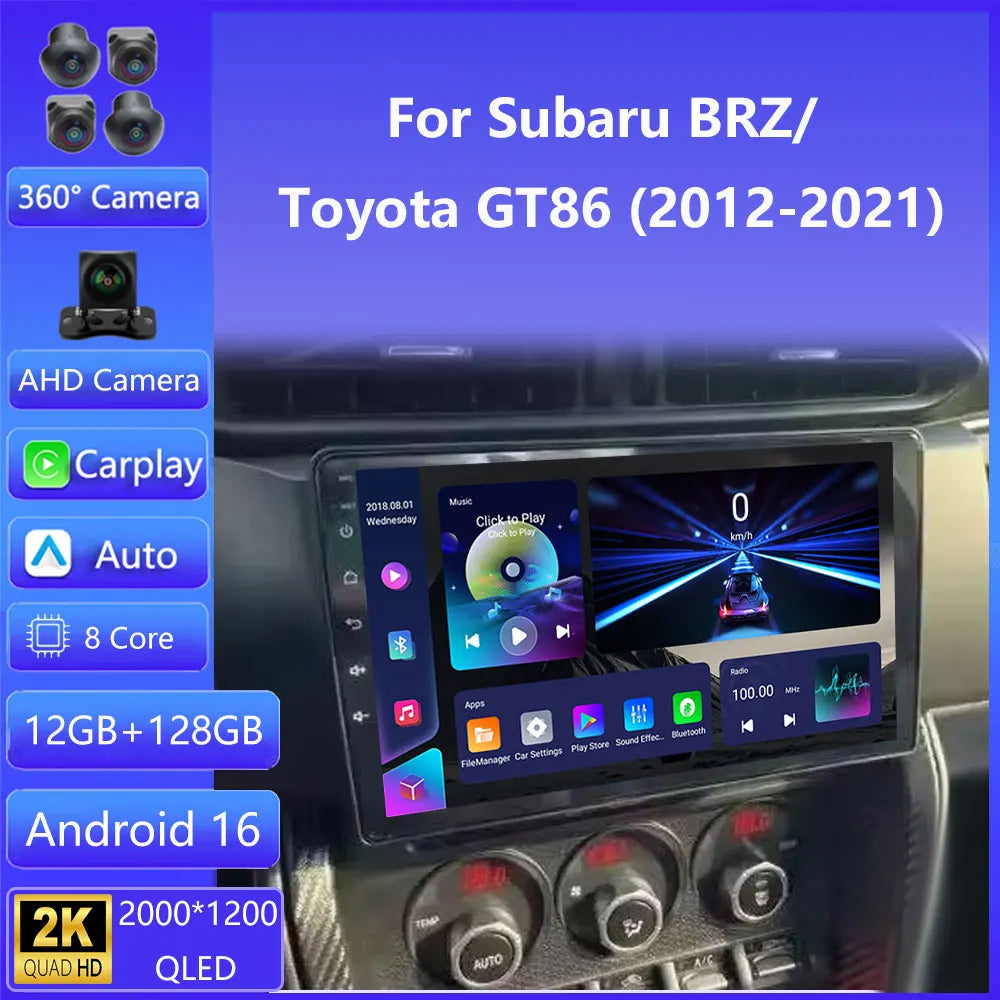 Android 16 For Toyota GT86 GT 86 Subaru BRZ Scion FRS 2012 2013 - 2016 Car GPS Navigation