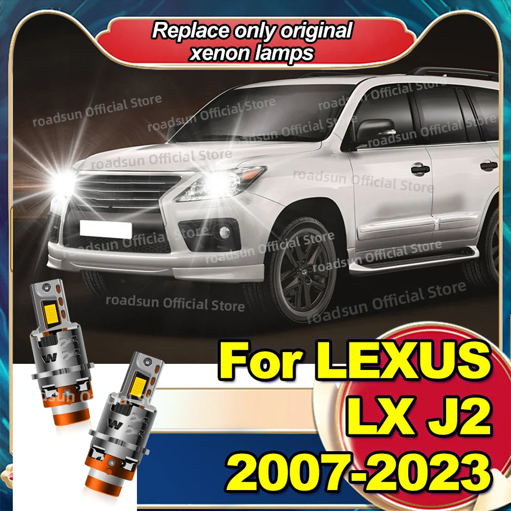 LED CANBUS Headlight Replace Xenon Lights Bulbs 50000LM For LEXUS LX J2 2007-2023 2011 201