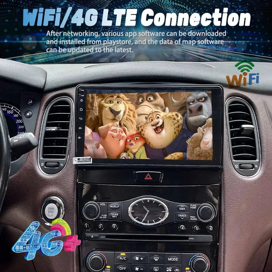 9 Inch For Infiniti QX50 EX25 2013-2020 Car Radio GPS Navi Android Auto Stereo Multimedia