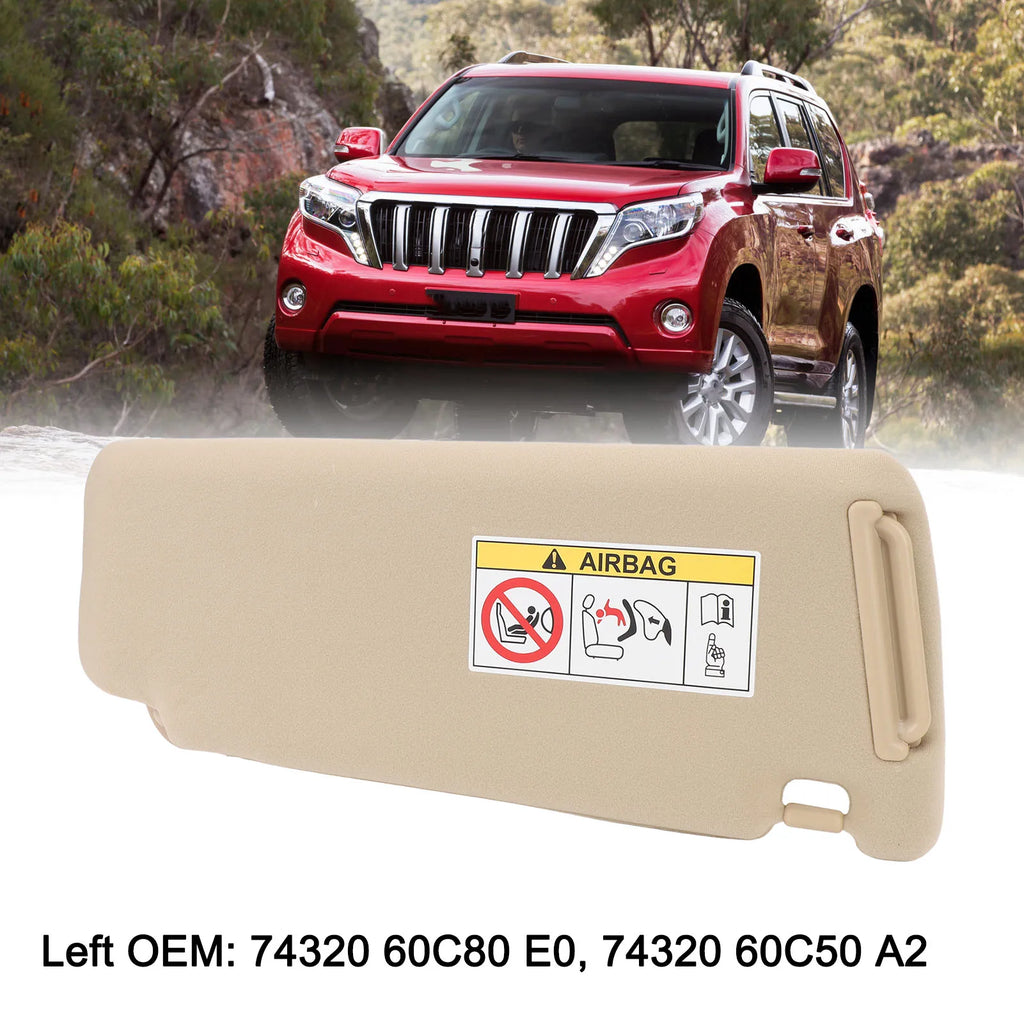 Car Front Sun Visor Beige Sun Visor Replacement for Land Cruiser Prado 2010‑2023 Left Hand Drive - Automotive LED Light