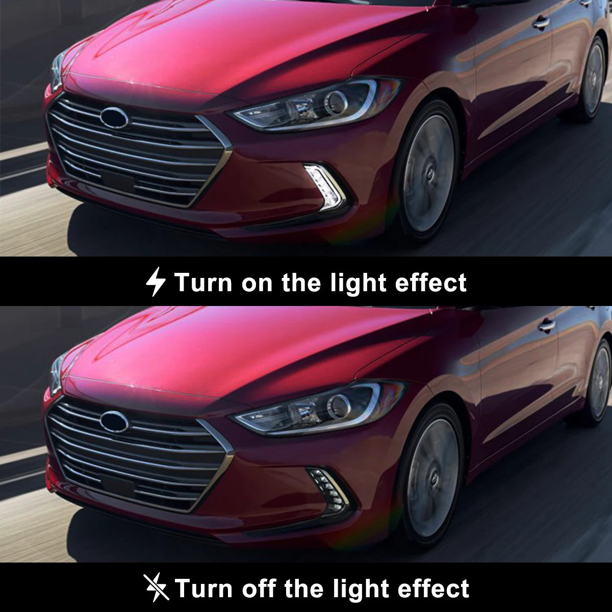 Fog Lights for Hyundai Elantra 2016 2017 2018 LED DRL Fog Lamp Front Bumper Headlights Day | AUTOKITSHOP