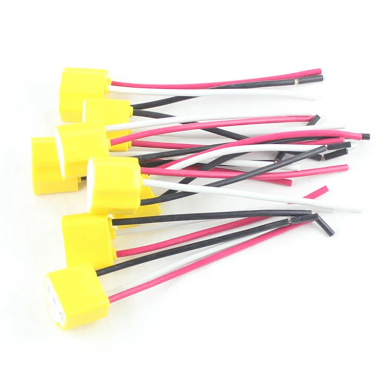 H4 9003 HB2 Ceramics LED Bulb Holder for Car Headlight Fog Lamp H4 Pigtail Plug Harness fo