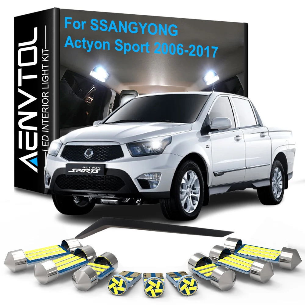 LED Interior Light Kit for SSANGYONG Actyon Sport - Canbus Error-Free Bulbs | AUTOKITSHOP
