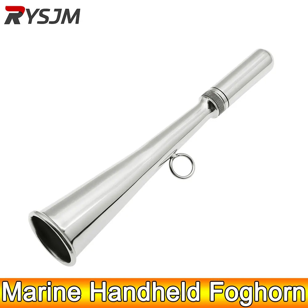 AD Foghorn Stainless Steel Fog Horn Boat Foghorn Handheld Foghorn with Removable Mouthpiece for  - Automotive LED Light