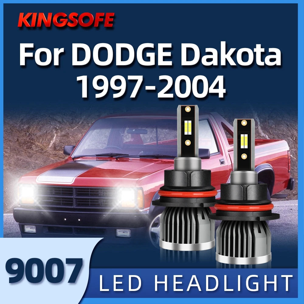 KINGSOFE Led Light Bulb H13 Cars Hi/Lo Beam Headlight For Dakota DODGE 1997 1998 1999 2000
