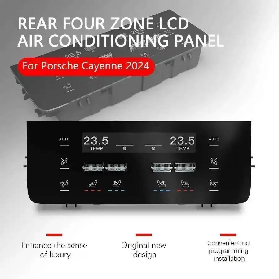 NAVIRIDER For Porsche Cayenne 2024 Rear LCD Air Conditioning Panel High Resolution Touch C