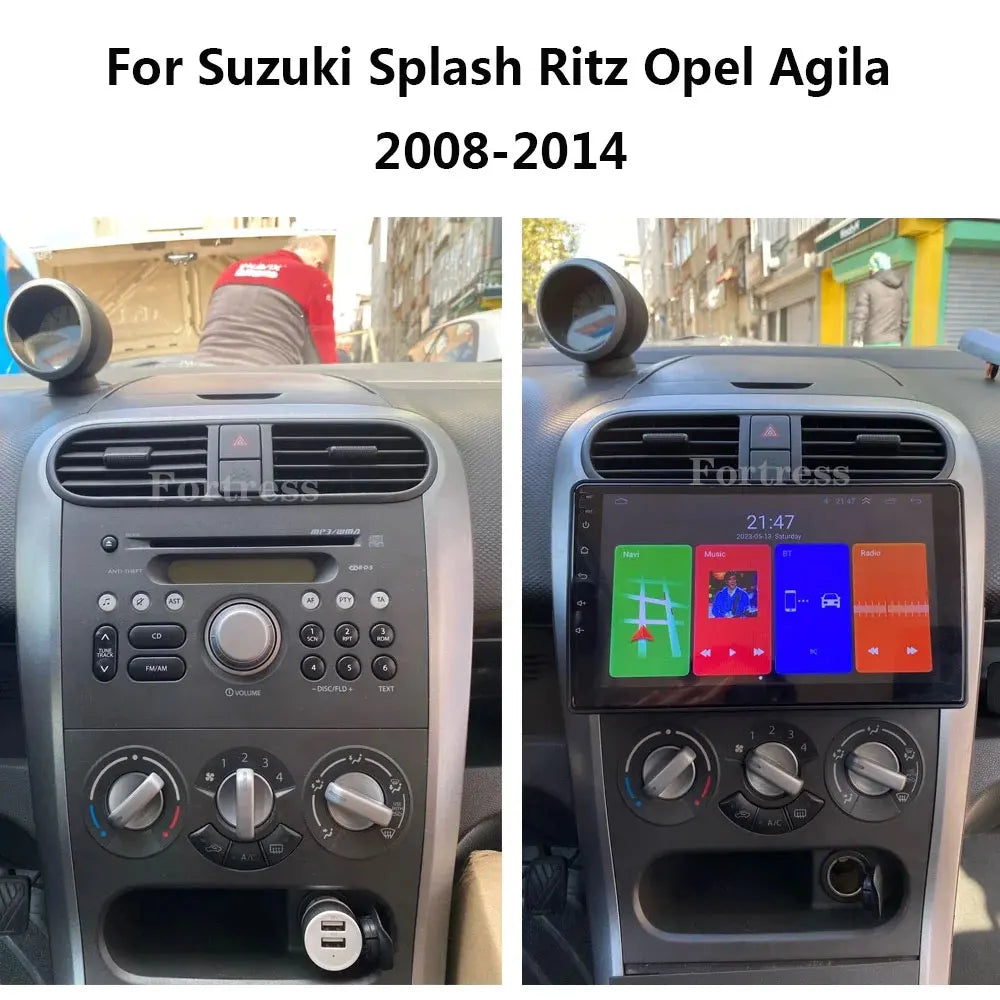 For Suzuki Splash Ritz 2004- 2010 For Opel Agila 2008-2012 Android 16 Car Radio Multimedia