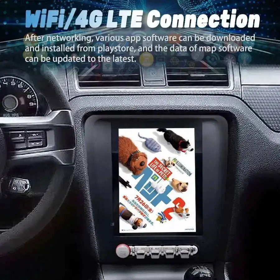 4G Carplay Head Unit Touch Screen For Ford Mustang 2011-2014 Navi GPS 9.7'' Radio Stereo C