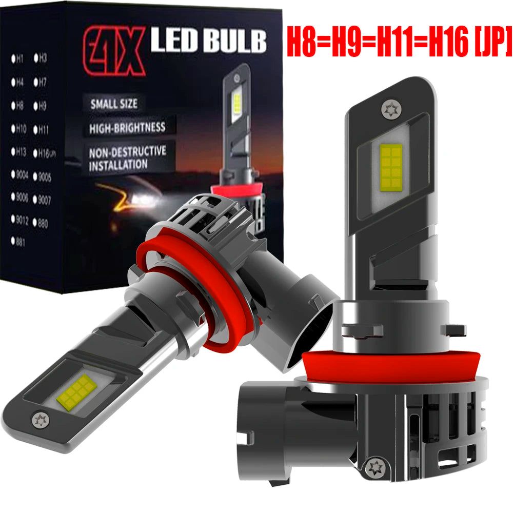 H11 H8 Led Fog Lights Headlight Canbus H16 H9 Car Bulb 6000K White Diode Driving Running L
