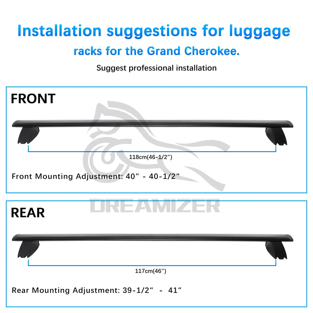 Roof Rails For Cars Crossbars Roof Racks Luggage Racks Replacement For Jeep Gran for Jeep 2011-2021 - Automotive LED Lig
